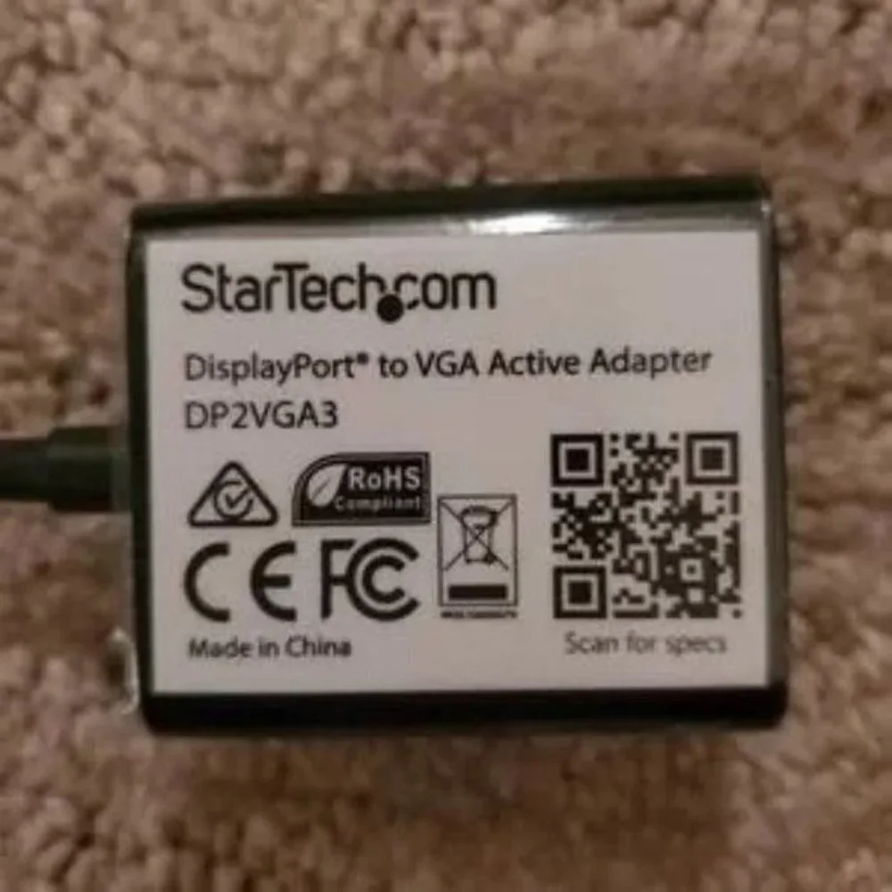 StarTech.com DP2VGA3 DisplayPort to VGA Adapter